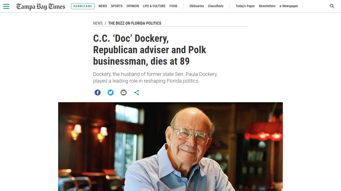 Republican pioneer C.C. ‘Doc’ Dockery dies at 89